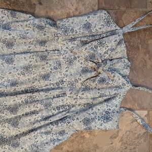 Floral Blue and White Sundress